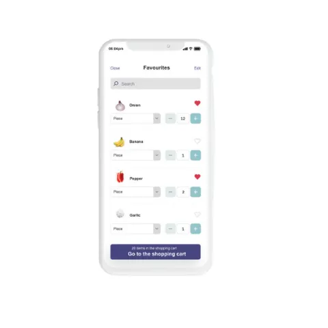 View from inside the app